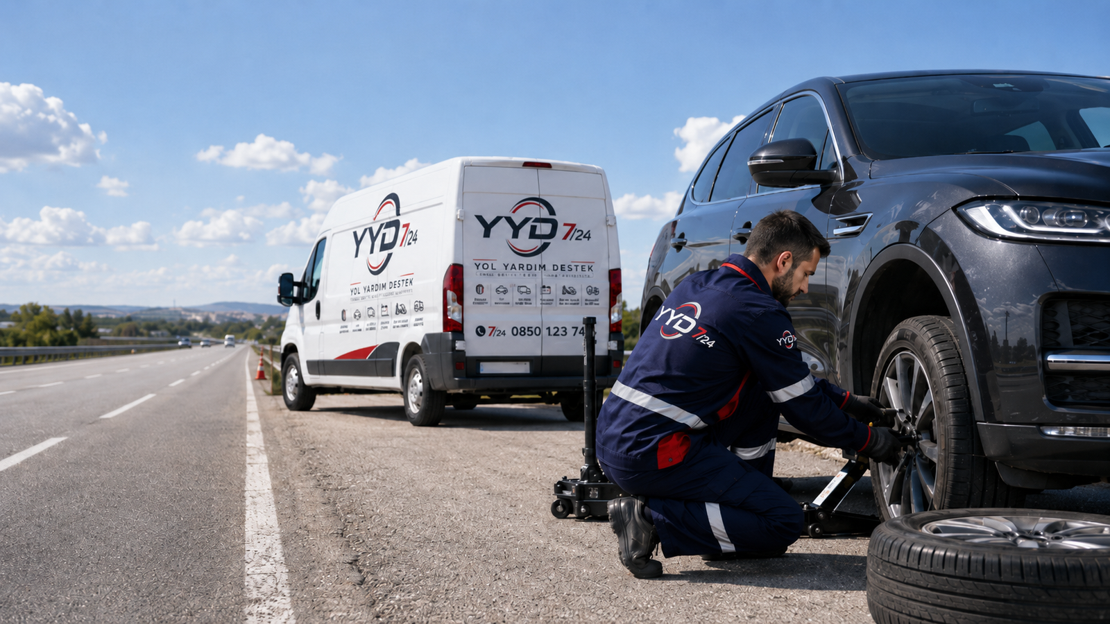 SUV mobil lastik değişimi hizmeti